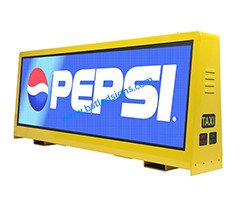 Pantalla LED de publicidad del techo del taxi de automóviles pequeños impermeable 960 mm x 320 mm
