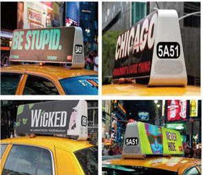 Pantalla LED de publicidad del techo del taxi de automóviles pequeños impermeable 960 mm x 320 mm