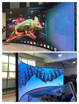 Visible Diseño magnético Display LED flexible P2.5 Curva de publicidad pantalla LED para la conferencia
