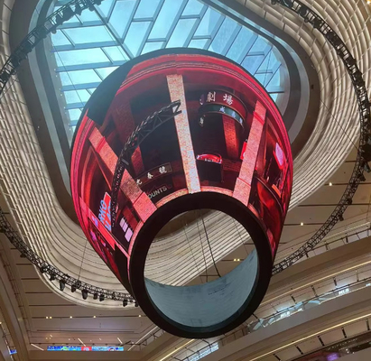 P4 Curva LED de pantalla de video de pared interior llamativa de publicidad LED