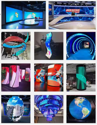 P4 Curva LED de pantalla de video de pared interior llamativa de publicidad LED