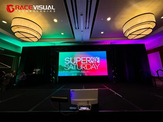 7680HZ P2.9 Pantalla LED de color completo para eventos 500mmx1000mm Tamaño del gabinete Clasificación IP40