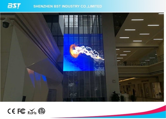 Pantalla de malla transparente LED de peso ligero P10 de color completo para una instalación rápida