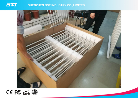 Cortina LED transparente flexible 10000 puntos por metro cuadrado 1920hz para centros comerciales