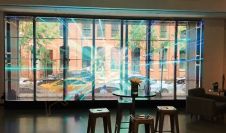Pantalla LED ultra delgada y ligera de 500 mm X 1000 mm transparente para necesidades interiores y exteriores
