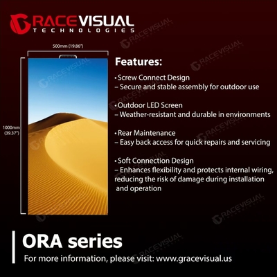 Pantalla LED de alquiler premium ORA Serie P3.91 - Rendimiento exterior de élite con alto brillo de 4500 nits | Tecnología de actualización ultra fluida de 7680 Hz | Sistema modular de alta resistencia de 500×1000 mm