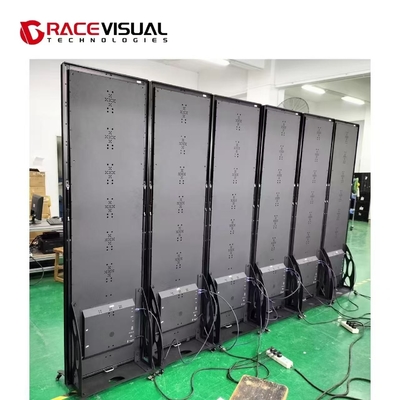 3840hz Alta frecuencia de actualización Peso luminoso Interior de color completo pantalla de cartel LED 48kg/pieza Con ruedas Totem