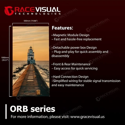 Panel de vídeo LED de la serie ORB diseñado para alquiler al aire libre y aplicaciones de escenario Pitch 2.6MM-4.8MM