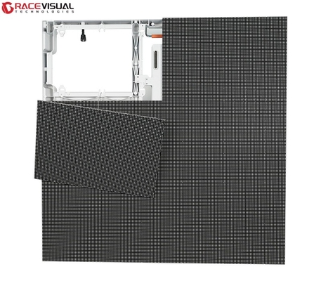 960mm*960mm Pantalla LED exterior a todo color Dispersión de calor blanca Alto brillo Ahorro de energía Mantenimiento delantero / trasero