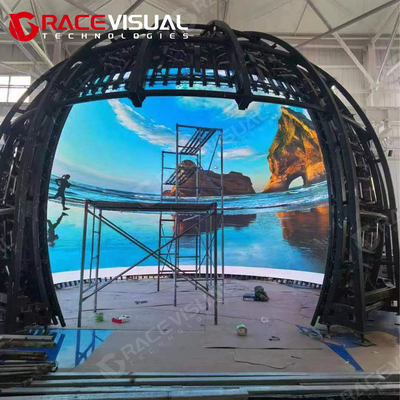 Paneles LED curvos apilables Ángulos flexibles de 90° -30°C-60°C Alcance de funcionamiento 20 capas apilamiento delantero / trasero