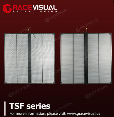Pantalla LED transparente de vanguardia de la serie TSF para visualización de contenido de alta resolución