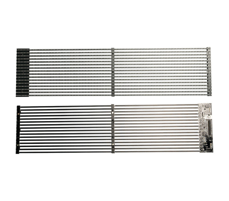 Serie TSF: Pantalla LED transparente P3.97.8 de última generación con frecuencia de actualización de 3840 Hz, paneles de 500 × 1000 mm, ideal para imágenes de alta resolución