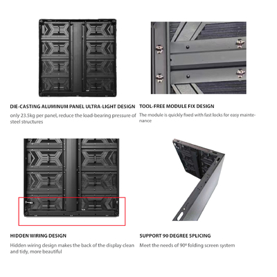 Serie OE, gabinete de aluminio fundido a presión Publicidad LED Display de mayor precisión, fácil de empalmar, servicio frontal