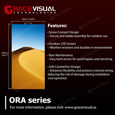ORA-2.6 a ORA-4.8: Soluciones LED Escalables – Color de 16 bits, Protección IP65 y Ensamblaje de Arco Creativo de 500x1000mm