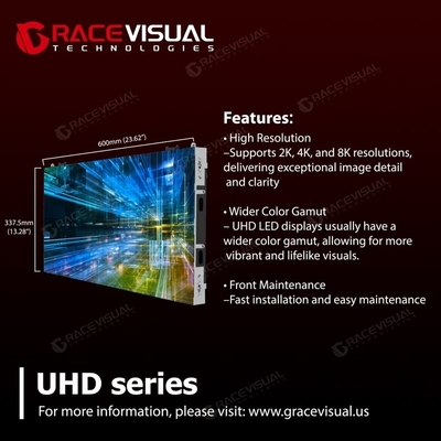 Pantalla LED de la serie UHD ¢ 7680Hz tasa de actualización, tono de píxeles fino, soporta resoluciones 2K / 4K / 8K para aplicaciones de gama alta