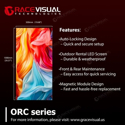 Serie ORC   El estándar de oro en la pantalla LED de alquiler al aire libre 7680Hz Rendimiento de grado profesional con un diseño magnético revolucionario