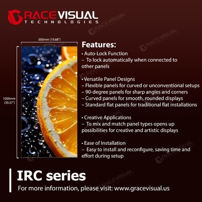 Display LED de alta gama para interiores ∙ Serie IRC ∙ Actualización de 3ra generación con A8s Plus, ultra delgado, eficiente energéticamente, instalación versátil y imágenes impresionantes