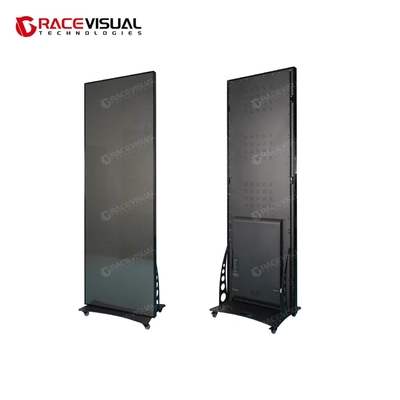 Serie IP. Un elegante póster LED P2.5 de 640×1920 mm con escala de grises de 16 bits y una rueda móvil para anuncios interiores flexibles.