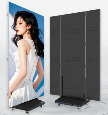 Pantalla de póster LED triple plegable: Portátil, sin costuras y brillantez