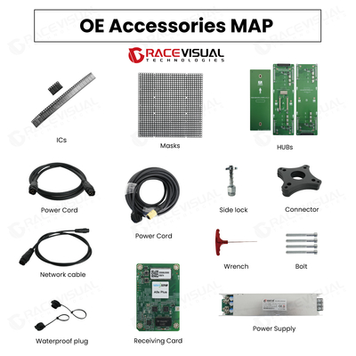 Display LED exterior de la serie OE 5000nits IP65 23.5kg Paneles ultra-luces