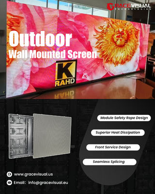 Sistema de visualización profesional de LED al aire libre de la serie P3.9 OE - Diseño de servicio frontal con protección IP65, alta relación de contraste de 4000: 1 y fácil instalación para aplicaciones de empalme sin costuras