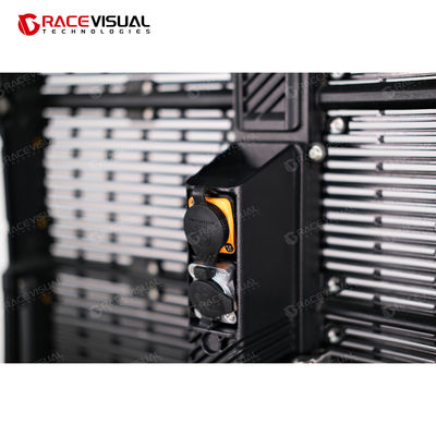 Pantalla LED de alquiler exterior transparente de la serie TSR ️ 9kg de peso ligero por gabinete, gabinete de 8 módulos, P3.9-7.8mm Pitch de píxeles