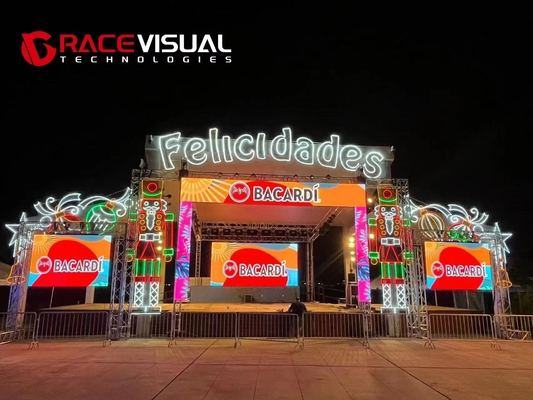 7680HZ,Profesional P2.97mm P3.91mm Exhibición LED de alquiler al aire libre 500x1000mm 14kg para eventos de escenario